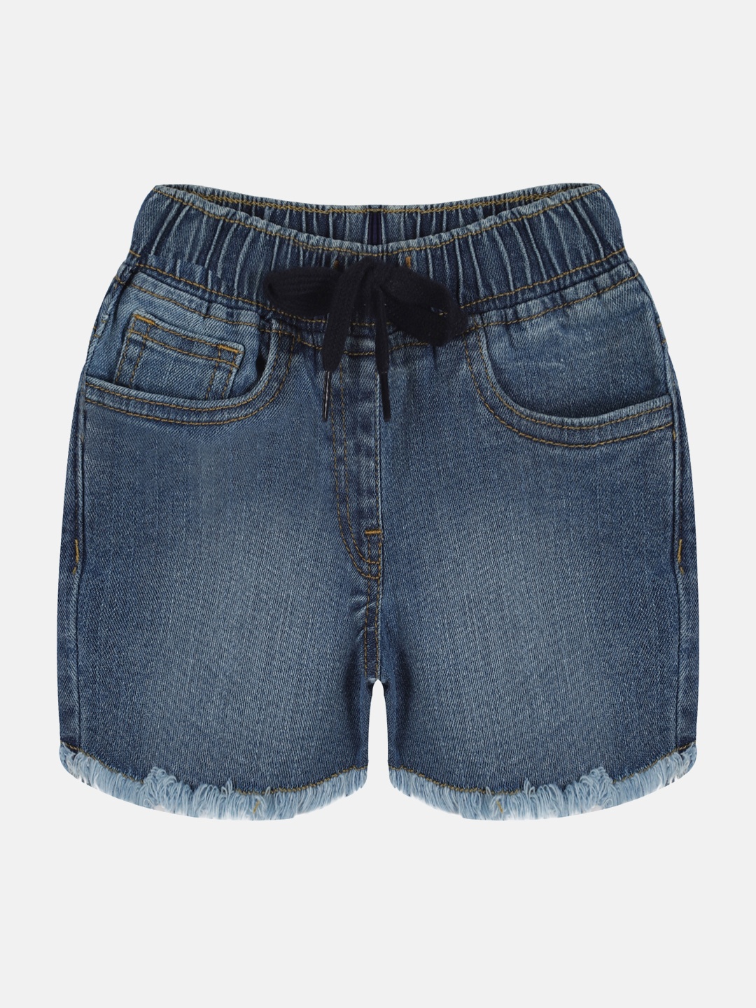 

KiddoPanti Girls Frayed Denim Shorts, Blue