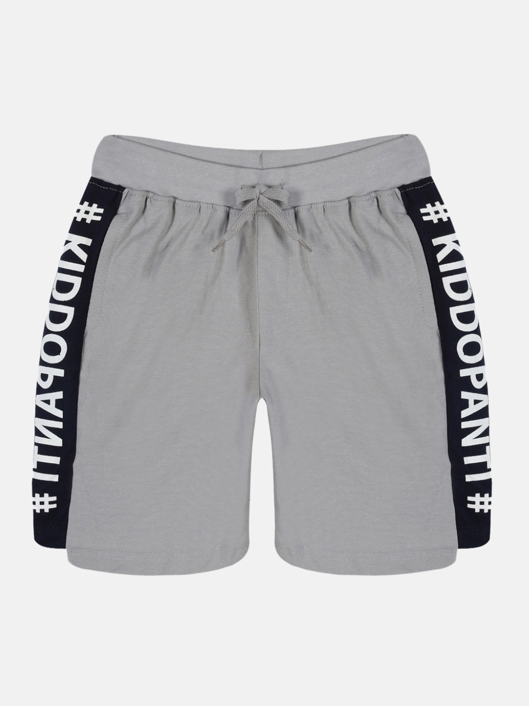 

KiddoPanti Boys Typography Printed Pure Cotton Shorts, Grey