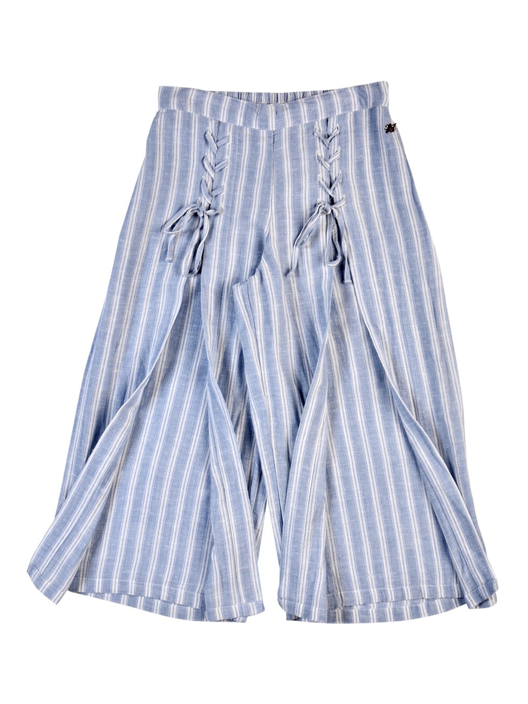 

Gini and Jony Girls Striped Cotton Culottes, Blue