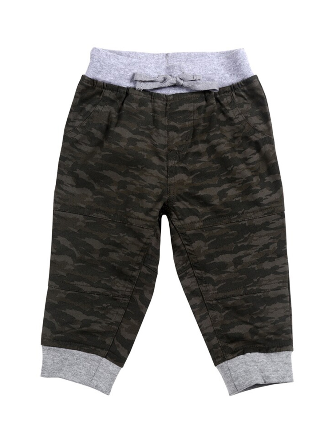 

Gini and Jony Boys Camouflage Printed Cotton Joggers, Black