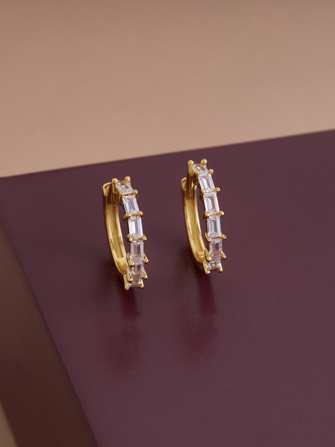 

Kushal's Fashion Jewellery White Circular Studs Earrings