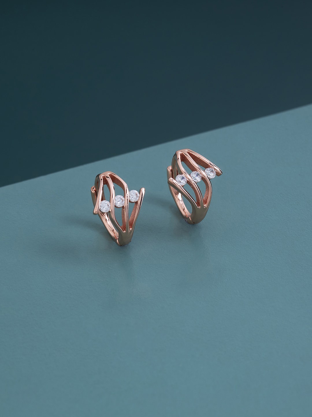 

Kushal's Fashion Jewellery White Contemporary Studs Earrings