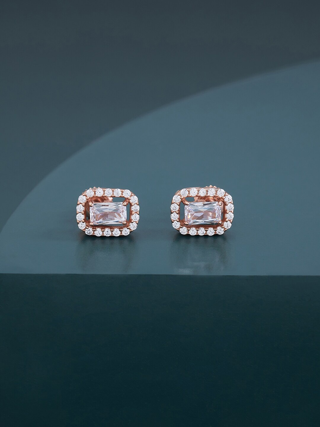 

Kushal's Fashion Jewellery White Oval Studs Earrings