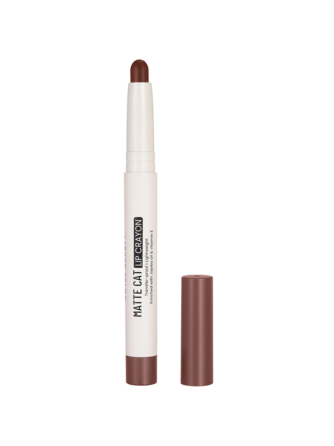 

SWISS BEAUTY Matte Cat Transfer Proof & Lightweight Lip Crayon 1.5 g - Barn Red 17, Brown