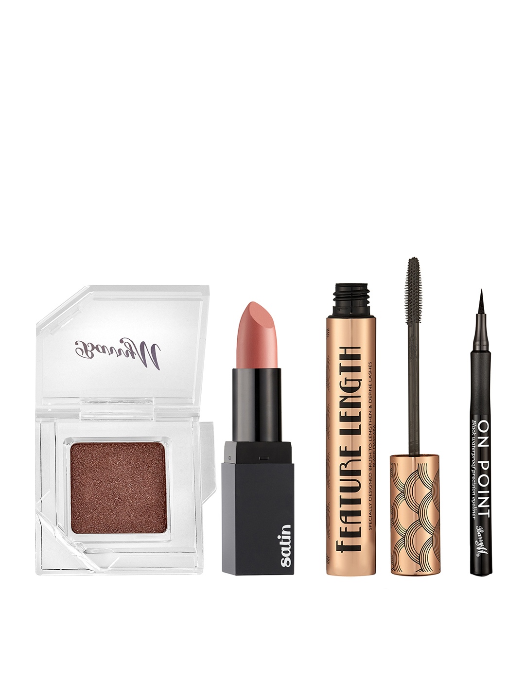 

BarryM Makeup Gift Set - Eyeliner 1ml + Mascara 7ml + Eyeshadow 1.4g + Lipstick 3.5g, Black