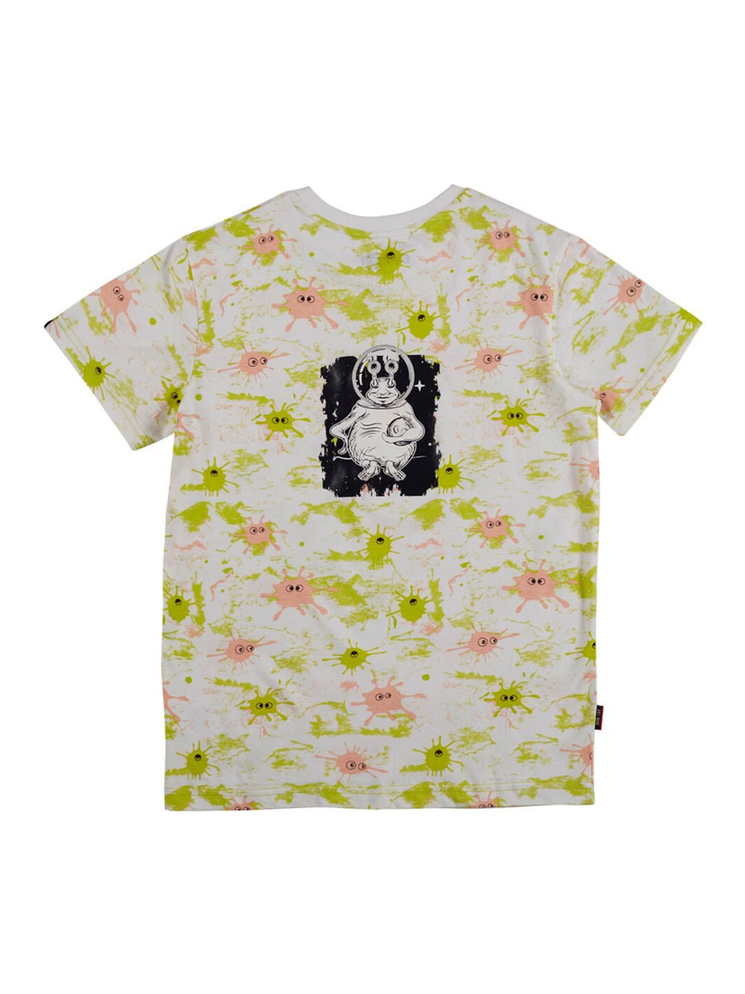 

Gini and Jony Boys Graphic Printed Cotton T-shirt, White