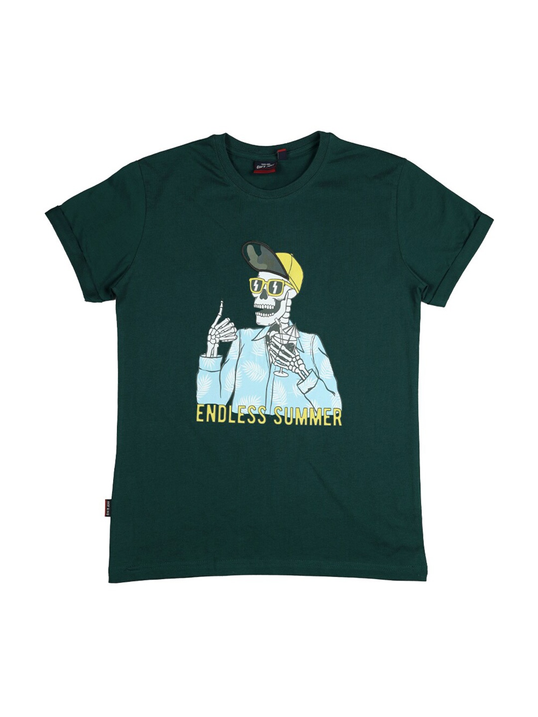 

Gini and Jony Infant Boys Graphic Printed Cotton T-shirt, Green