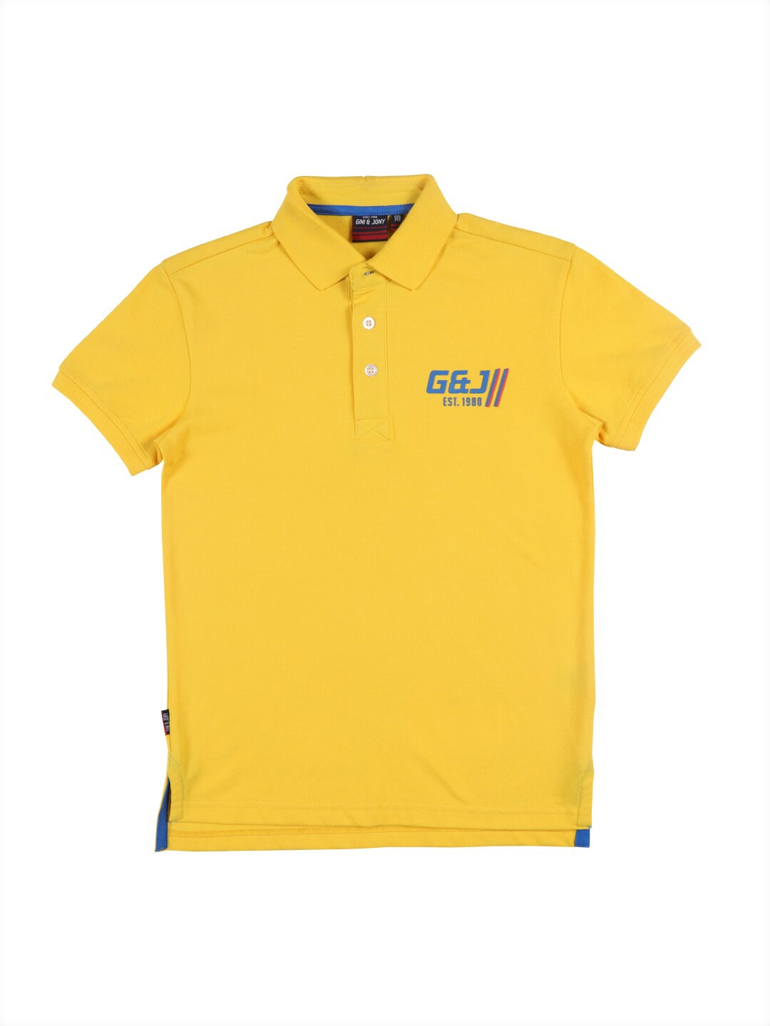 

Gini and Jony Boys Polo Collar Pure Cotton T-shirt, Yellow