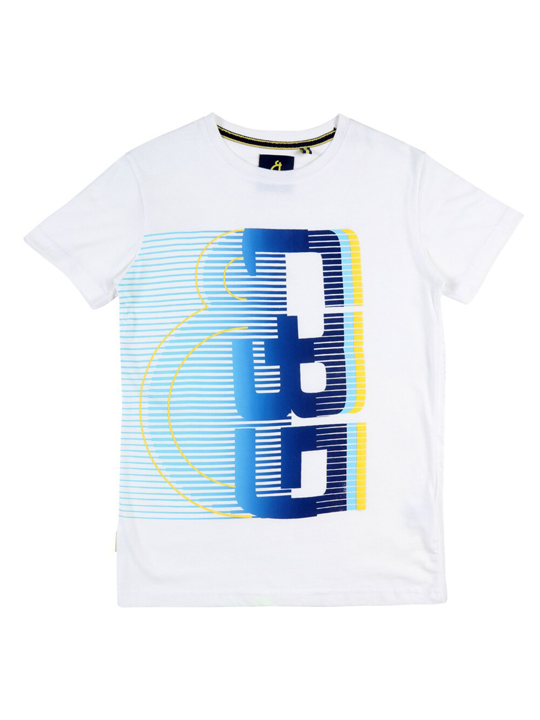 

Gini and Jony Infants Boys Graphic Printed Cotton T-shirt, White