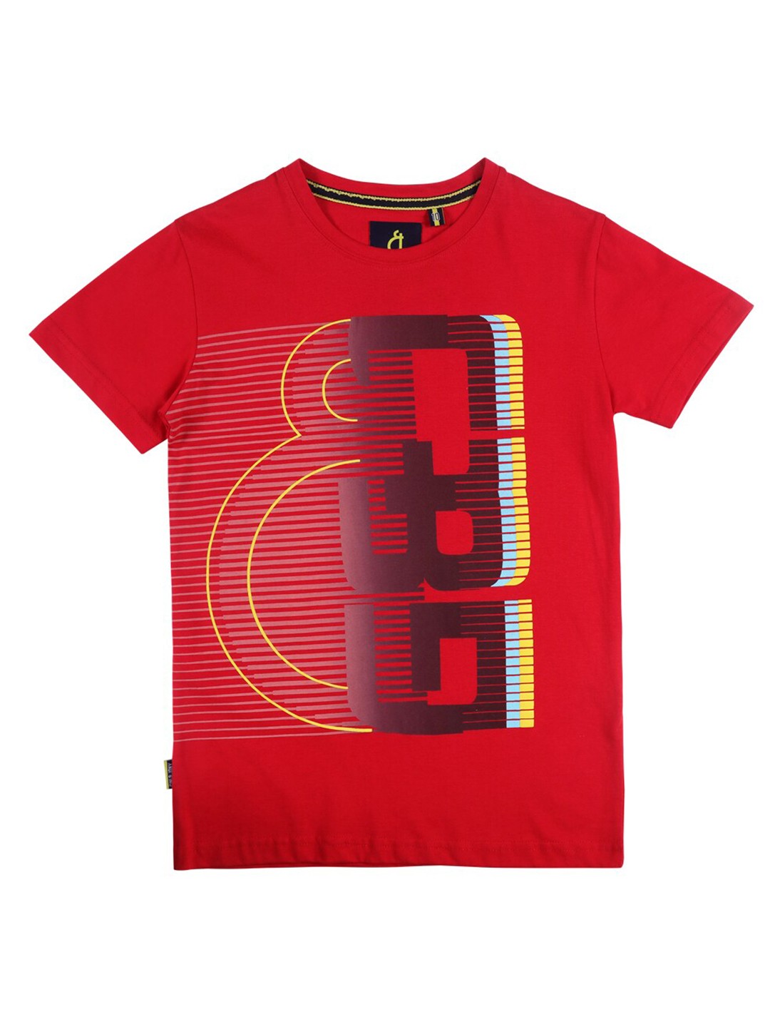 

Gini and Jony Infant Boys Graphic Printed Cotton T-shirt, Red