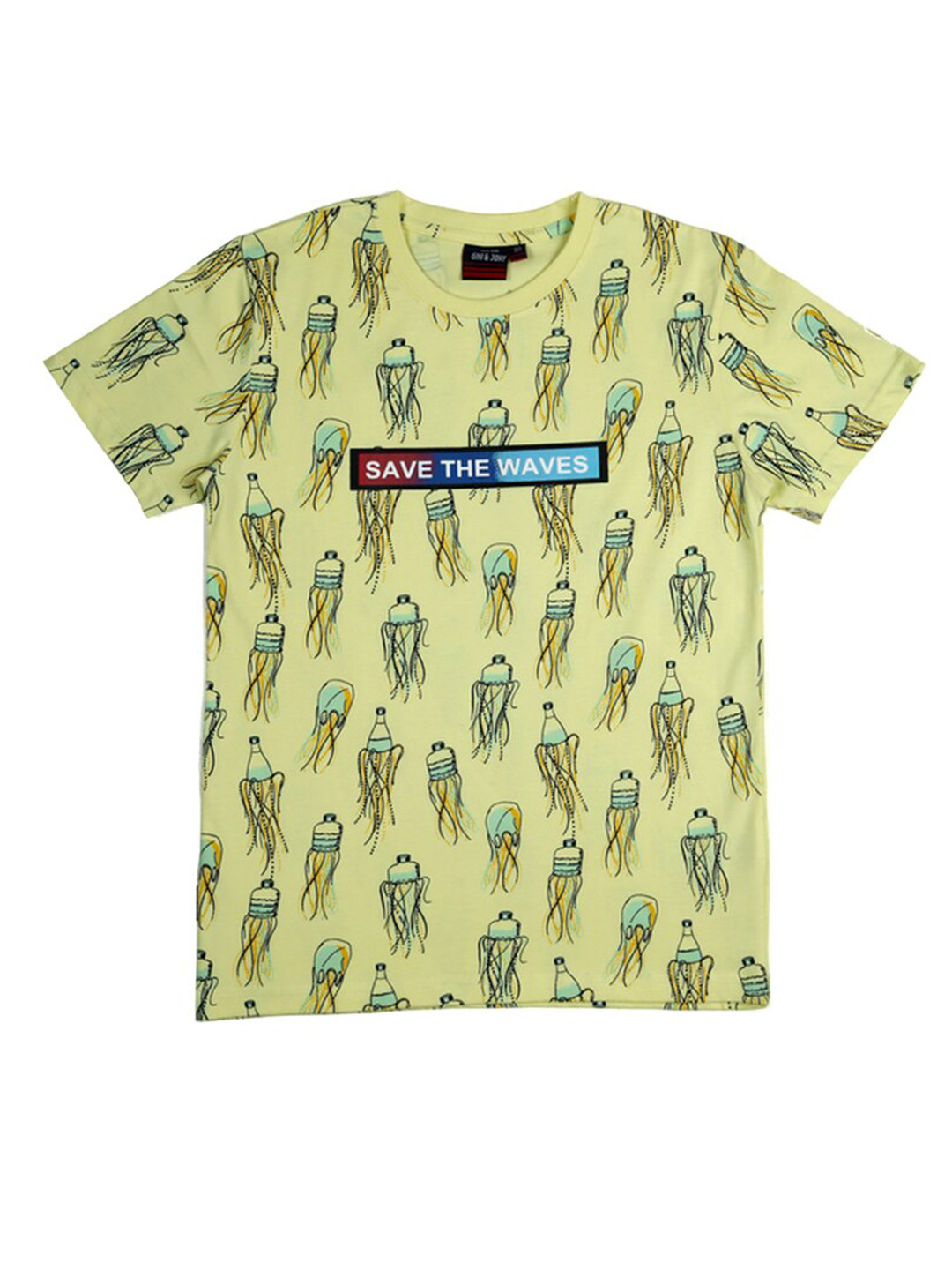 

Gini and Jony Boys Printed Pure Cotton T-shirt, Yellow