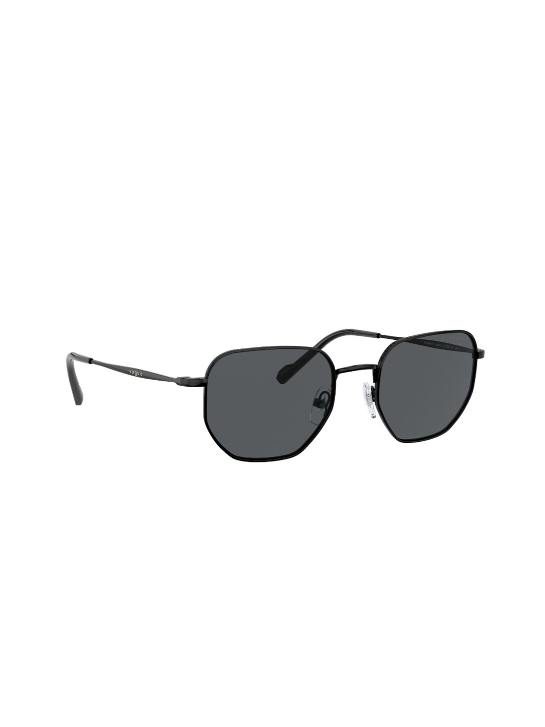

vogue Men Grey & Oversized Sunglasses with Polarised Lens 8056597340366, Black