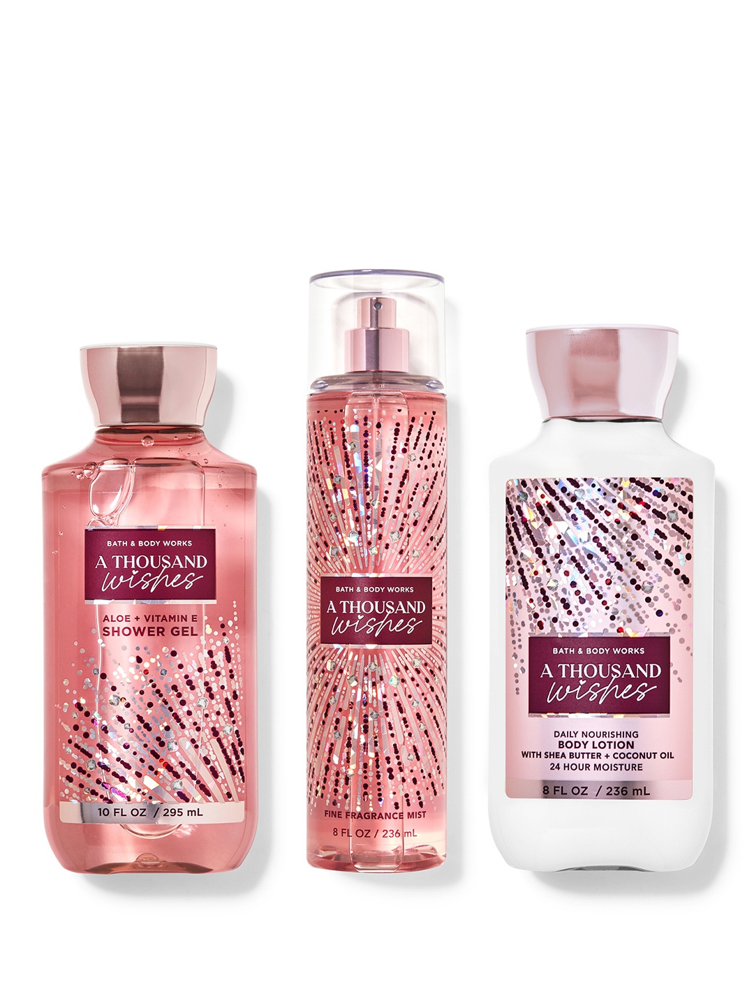 

Bath & Body Works A Thousand Wishes Gift Set - 767ml, Rose gold