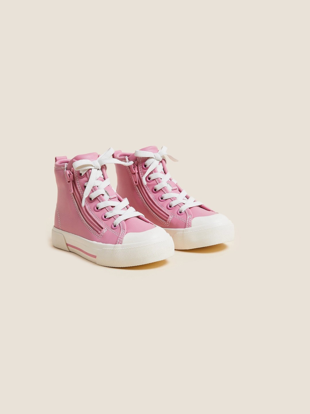

Marks & Spencer Girls Colourblocked Mid-Top Sneakers, Pink