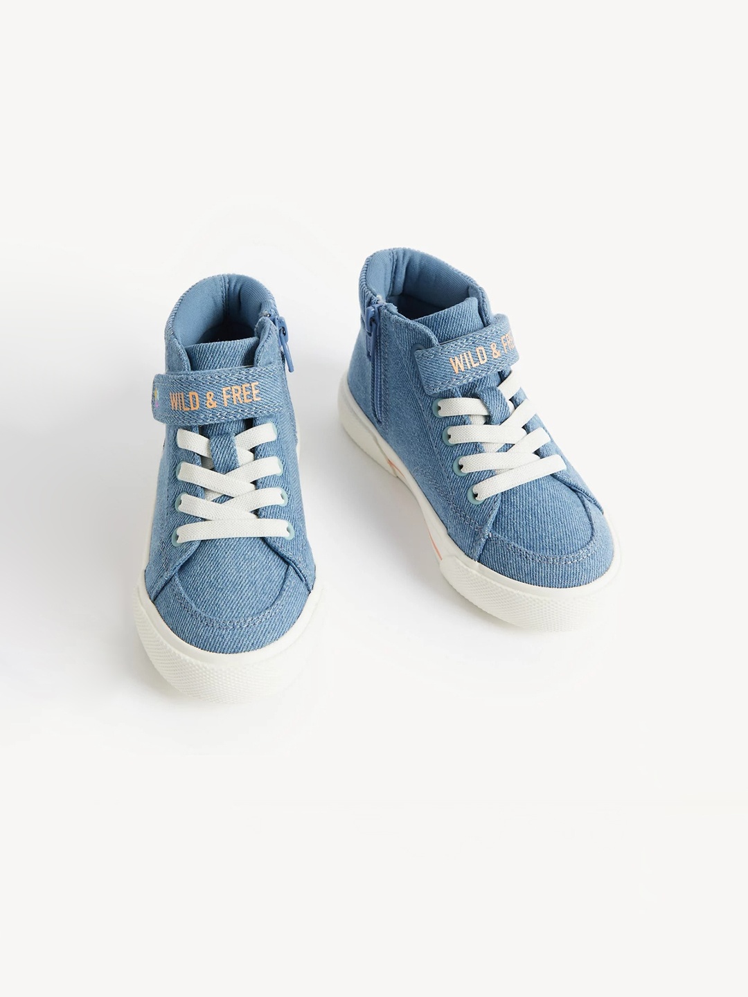 

Marks & Spencer Girls Woven Design Animal Mid Top Comfort Insole Sneakers, Blue
