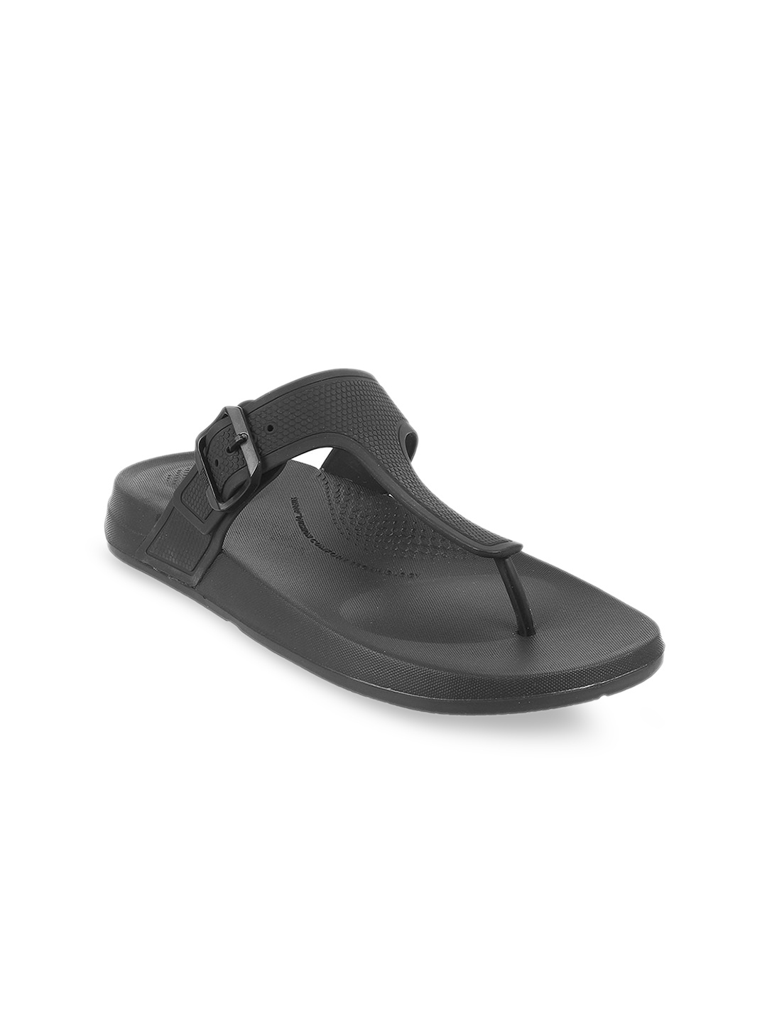 

fitflop Women Open Toe T-Strap Flats With Buckles, Black