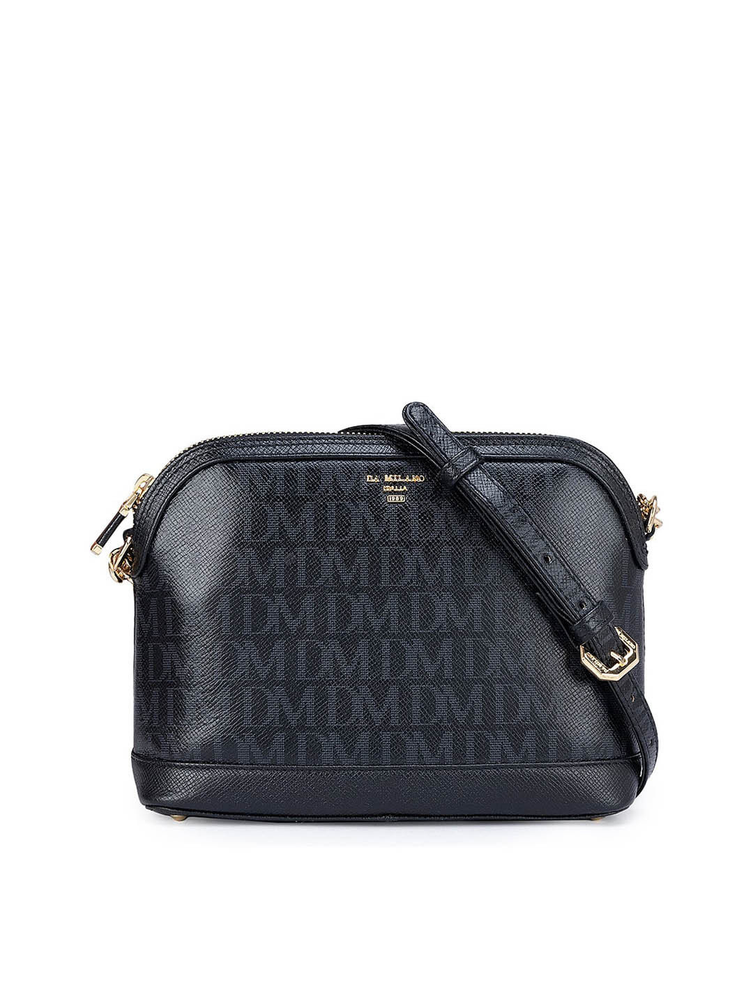 

Da Milano Textured Leather Structured Sling Bag, Charcoal