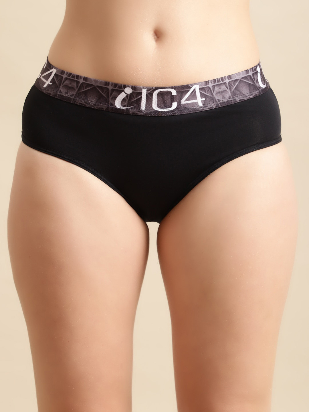

IC4 Women Hipster Low-Rise Brief, Black