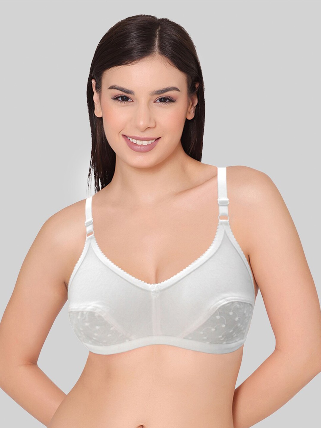 

GROVERSONS Paris Beauty Non Padded Non-Wired All Day Comfort Cotton Bra, White