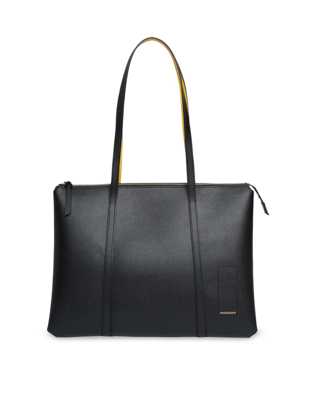 

MOKOBARA Leather Shopper Shoulder Bag, Black