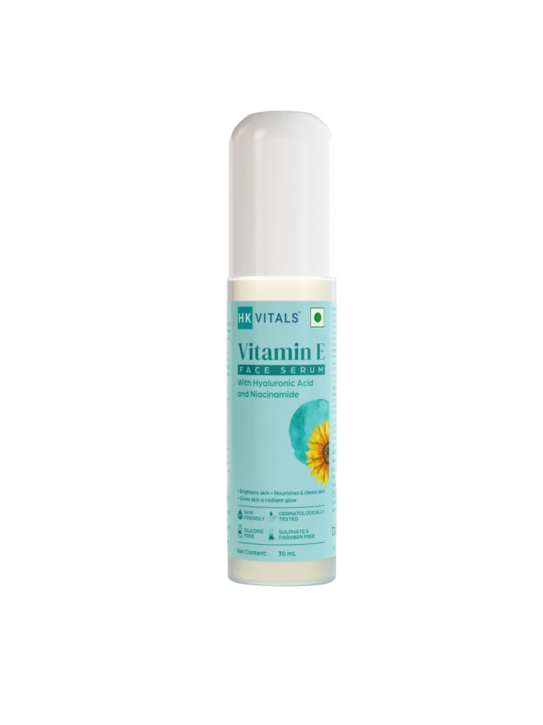 

HK VITALS Vitamin E Face Serum with Hyaluronic Acid & Niacinamide - 30 ml, Blue
