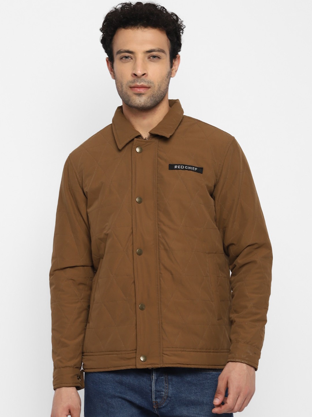 

Red Chief Spread Collar Tailored Jacket, Brown