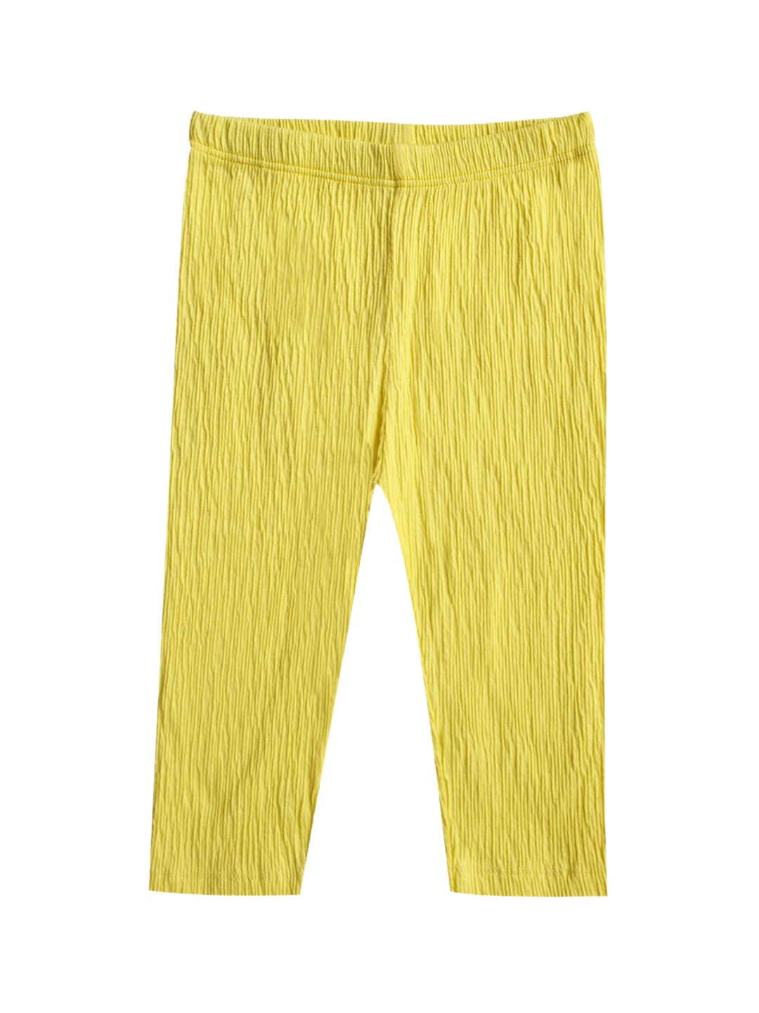 

milou Infant Girls Self Design Cotton Ankle-Length Leggings, Yellow