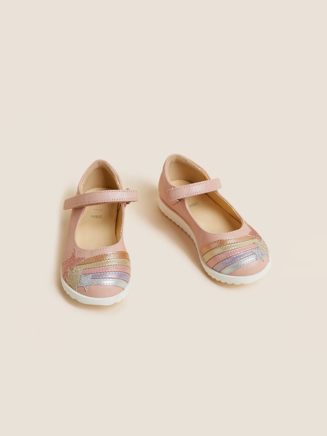 

Marks & Spencer Girls Embellished Printed Ballerinas, Pink