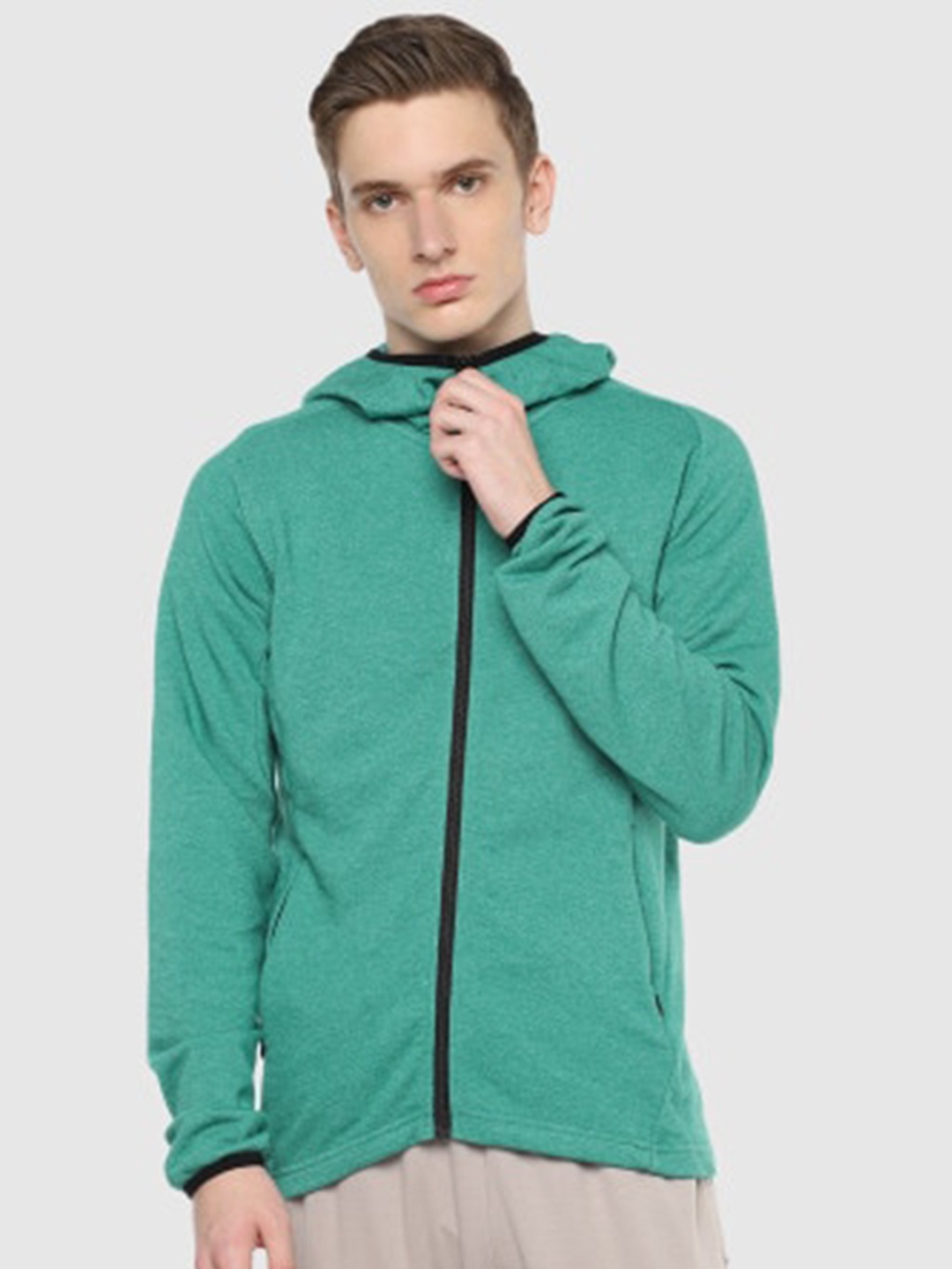 

FURO by Red Chief Hooded Cotton Sporty Jacket, Sea green