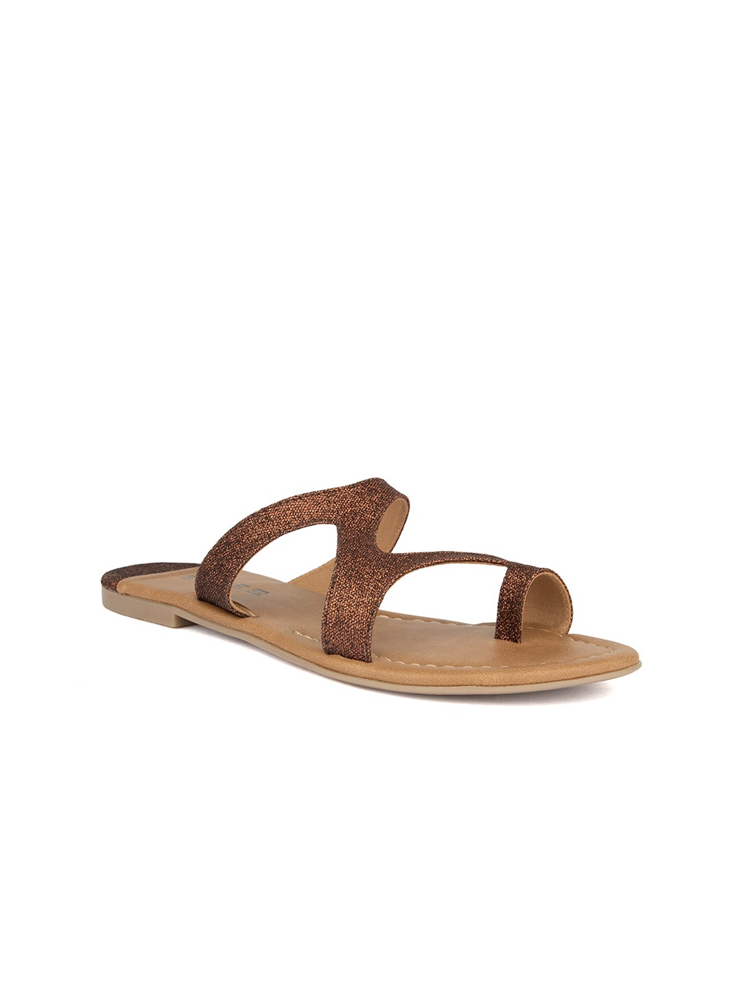 

SOLES Women One Toe Flats, Bronze