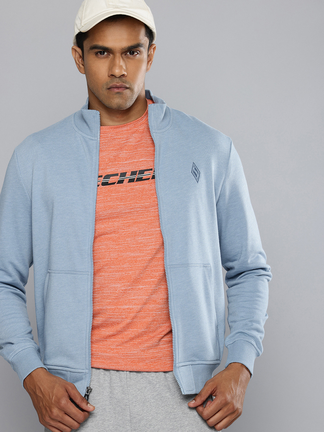 

Skechers Solid Mock Neck Sweatshirt, Blue
