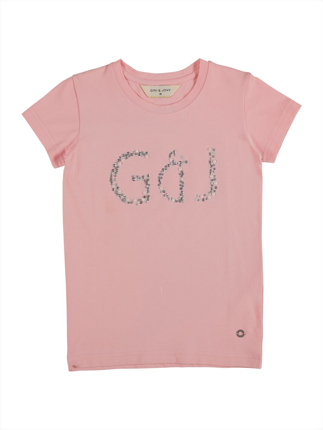 

Gini and Jony Typography Printed Cotton T-Shirt, Pink