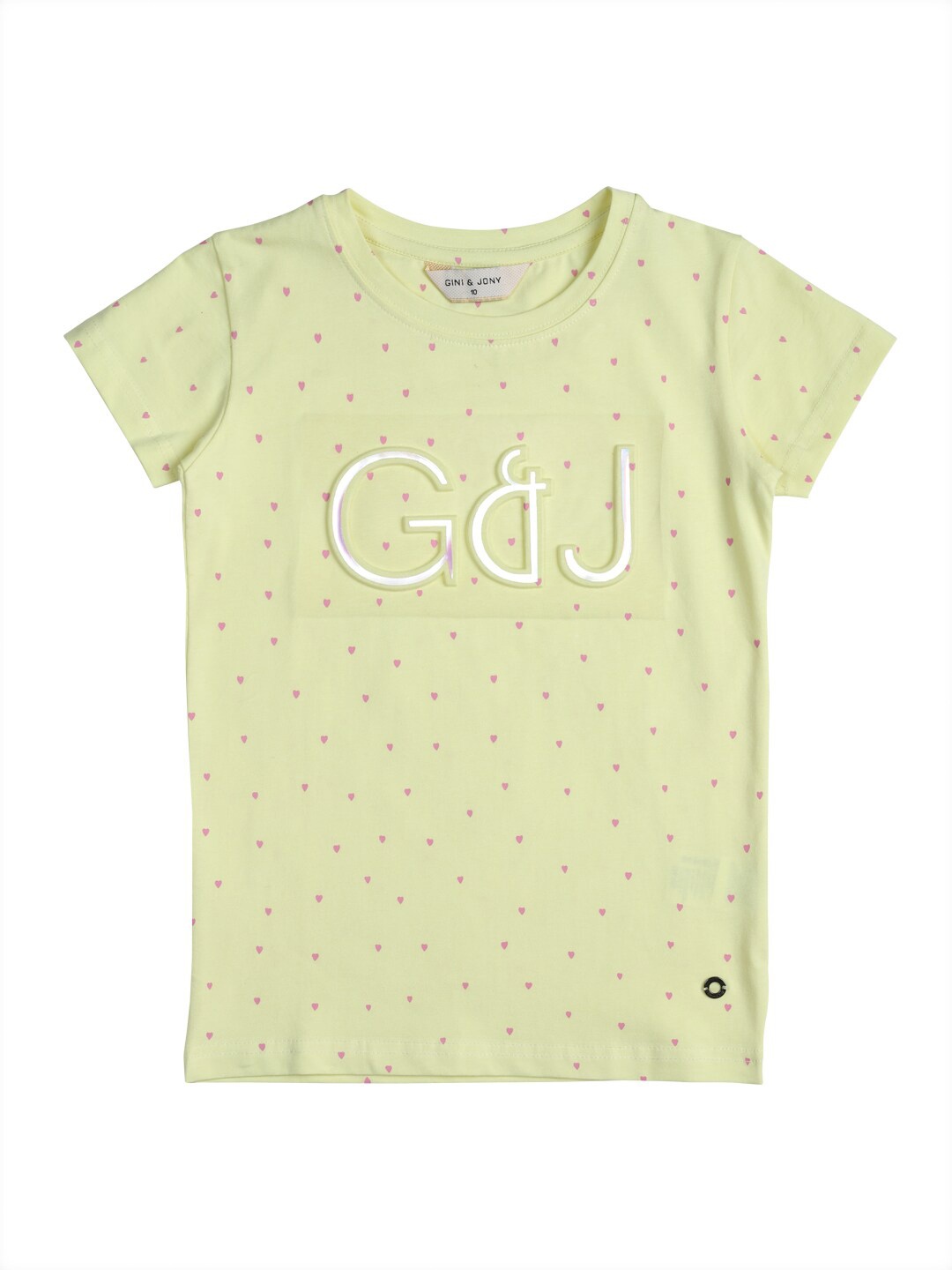 

Gini and Jony Girls Conversational Print Cotton T-Shirt, Green