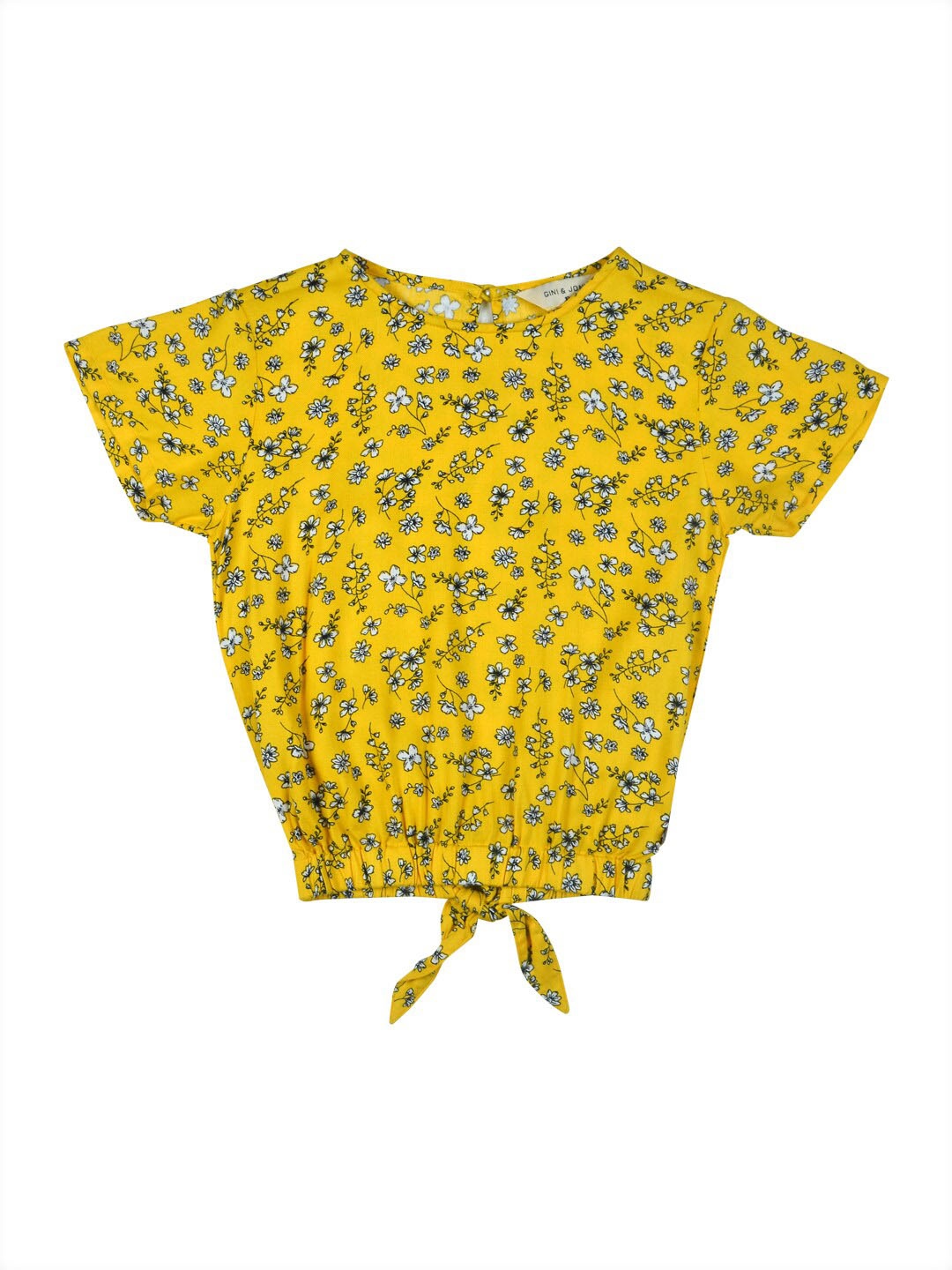 

Gini and Jony Infants Girls Floral Printed Top, Yellow