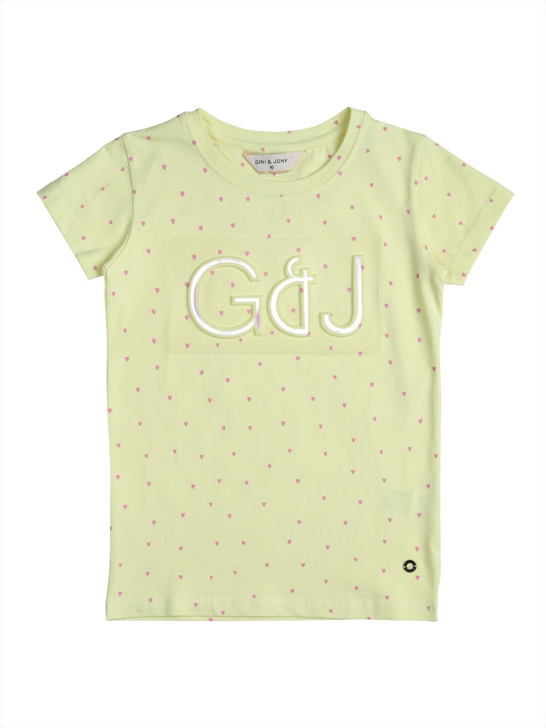 

Gini and Jony Infants Girls Conversational Printed Cotton Top, Yellow