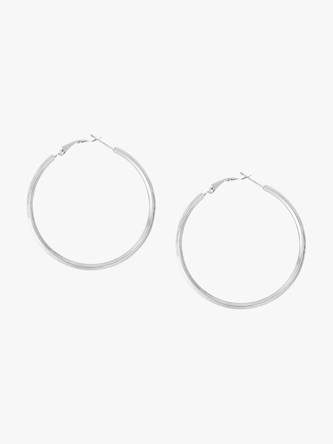 

Adwitiya Collection Silver-Plated Classic Hoop Earrings