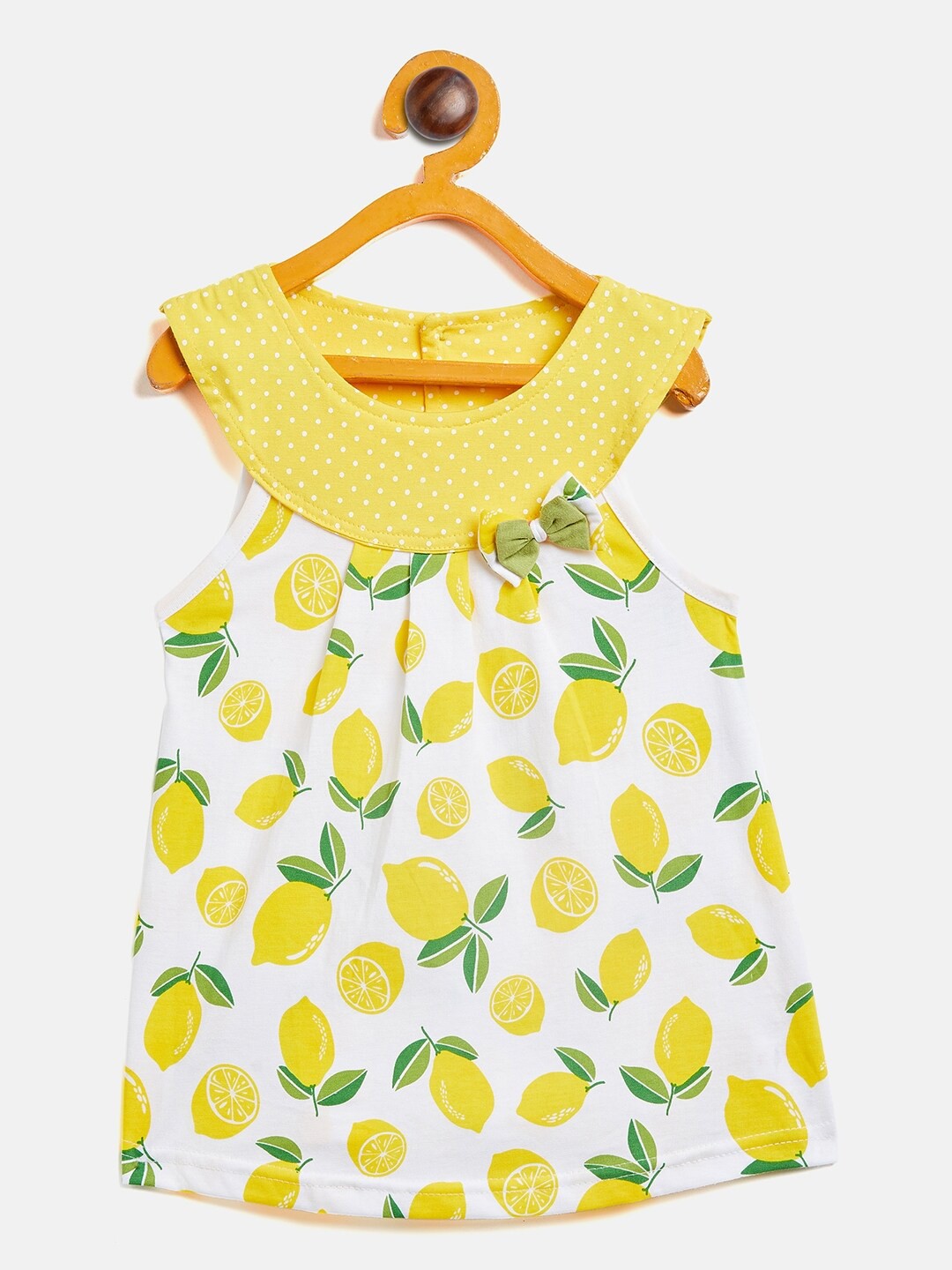 

Camey Infant Girls Conversational Printed A-Line Cotton Dress, Yellow