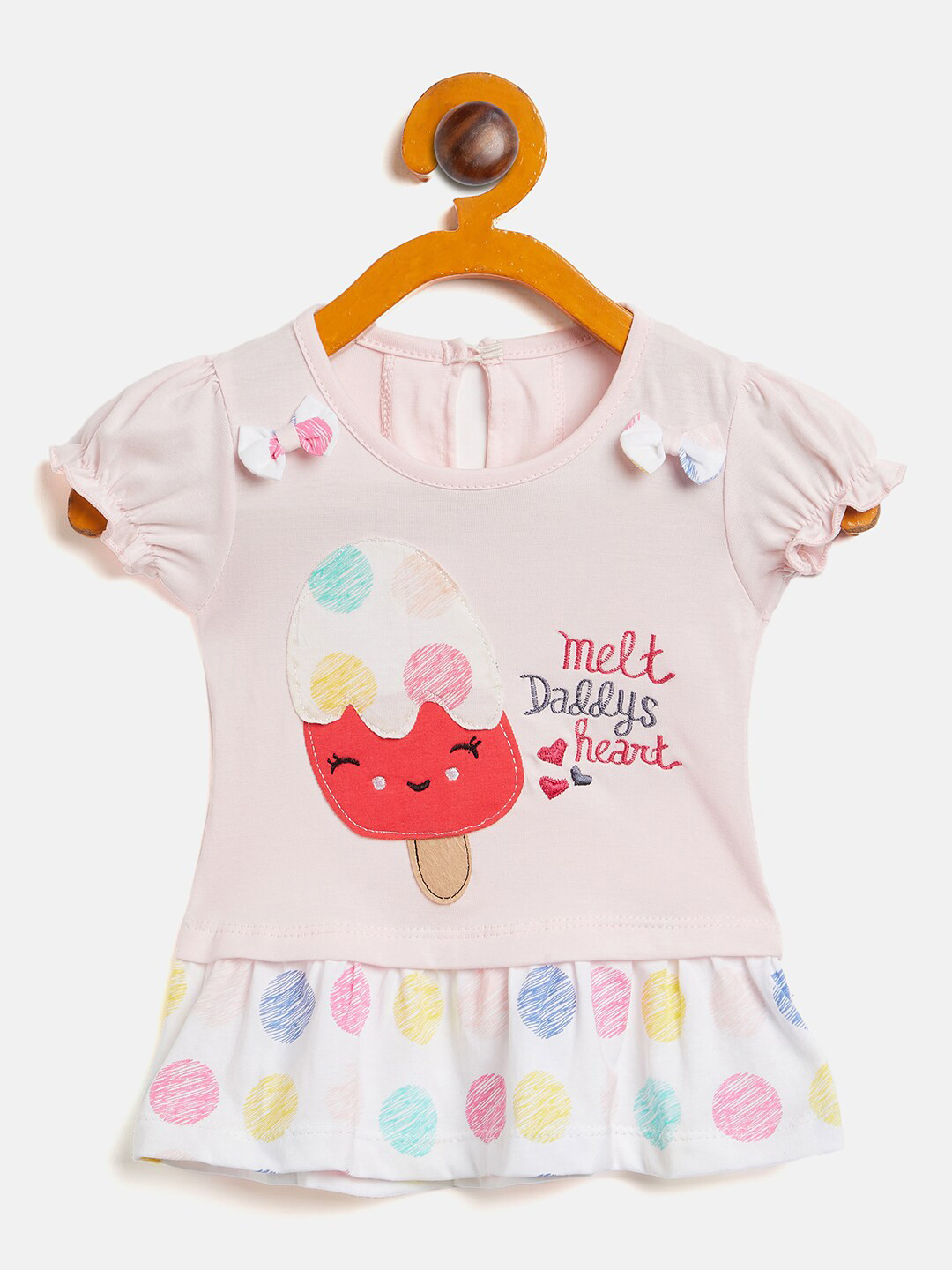 

Camey Infant Girls Conversational Printed Drop-Waist Cotton Dress, Pink