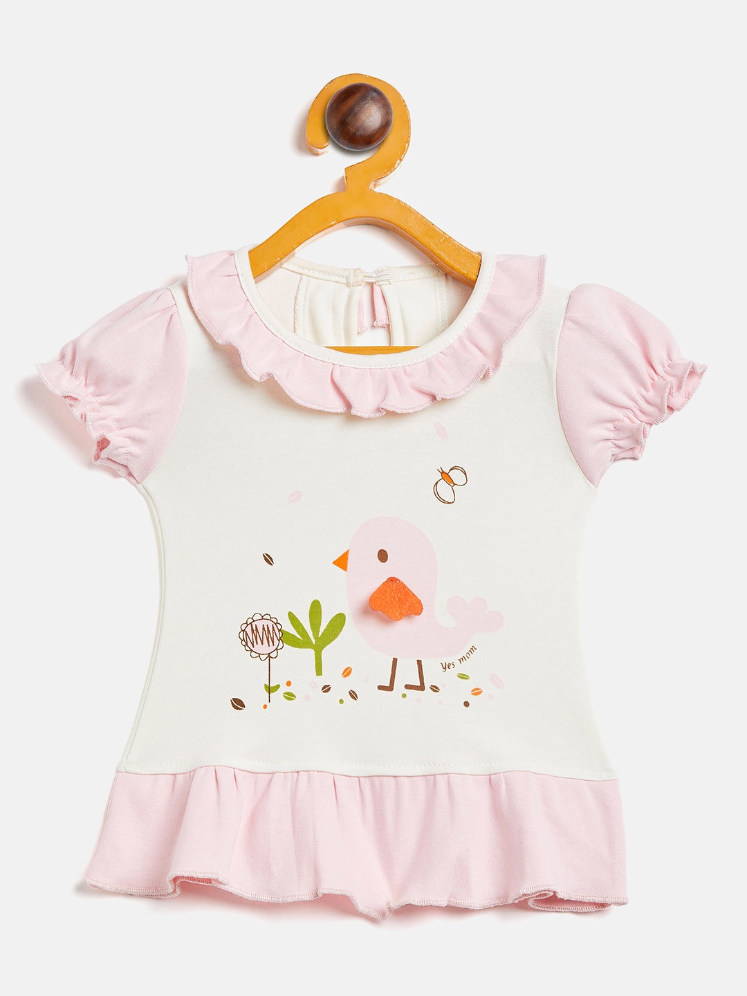 

Camey Girls Printed Cotton A-Line Dress, Pink