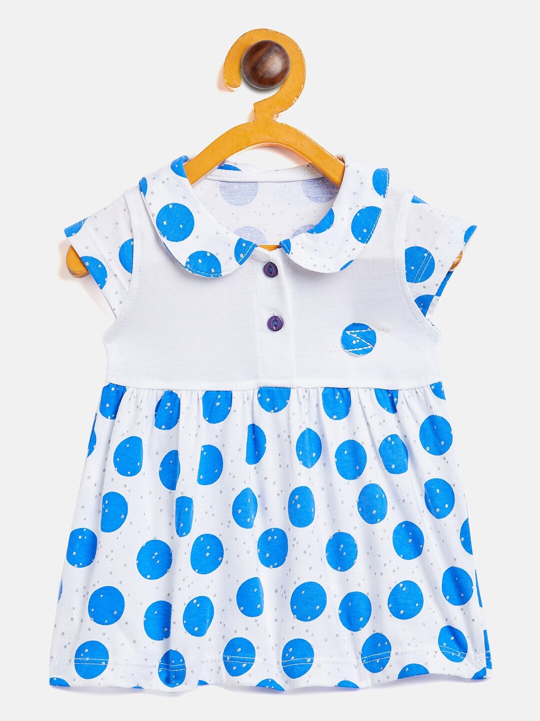 

Camey Girls Printed Cotton A-Line Dress, Blue