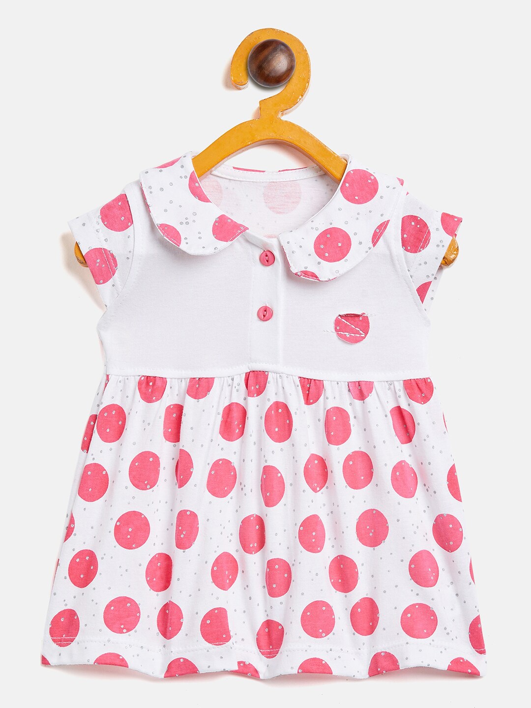 

Camey Girls Printed Cotton A-Line Dress, Pink