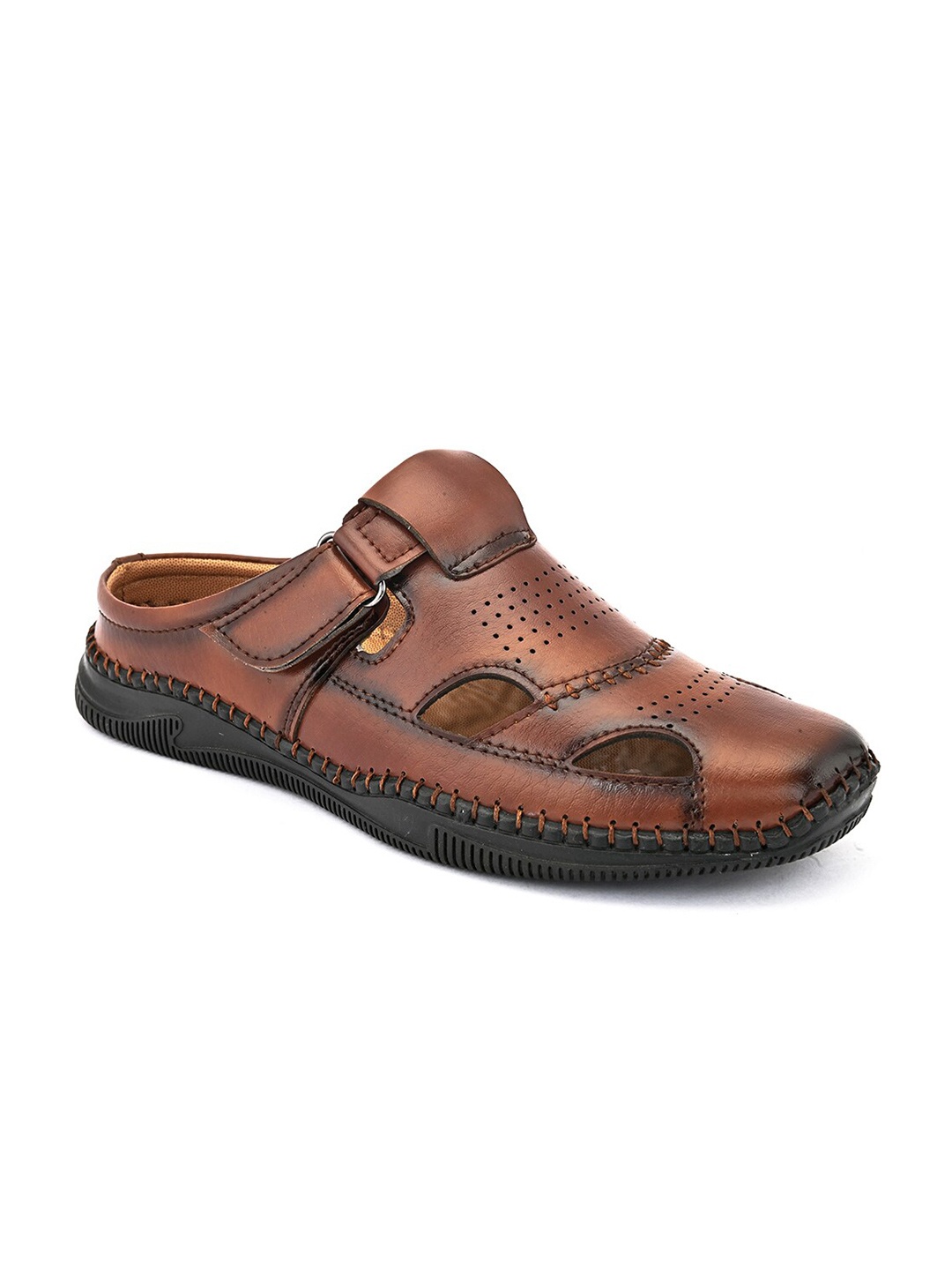 

Roadster Lifestyle Co. Men Perforated Comfort Sandals, Tan