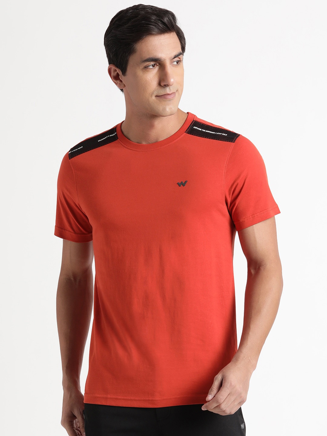 

Wildcraft Round Neck Short Sleeves Rapid dry Pure Cotton T-shirt, Orange