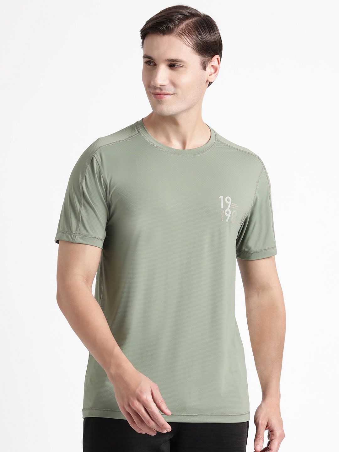

Wildcraft Round Neck Short Sleeves Rapid-Dry Training Or Gym T-shirt, Green