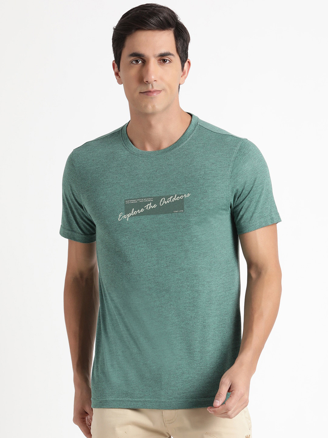 

Wildcraft Round Neck Short Sleeves Rapid-Dry T-shirt, Green