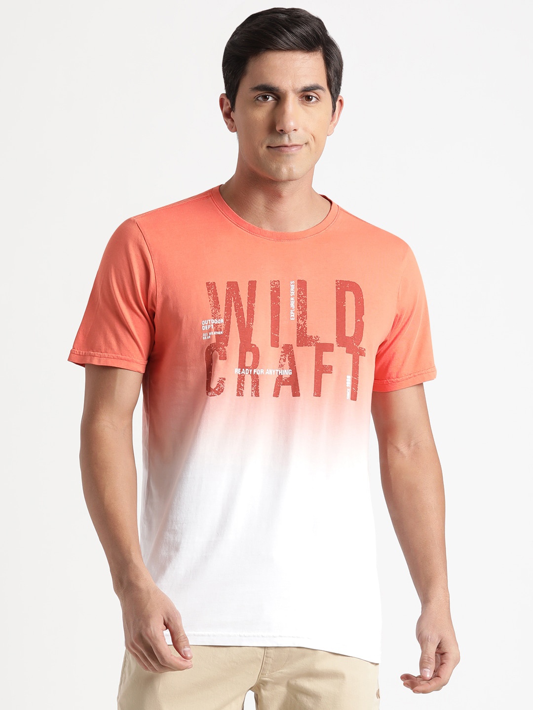 

Wildcraft Typography Printed Cotton T-shirt, Orange