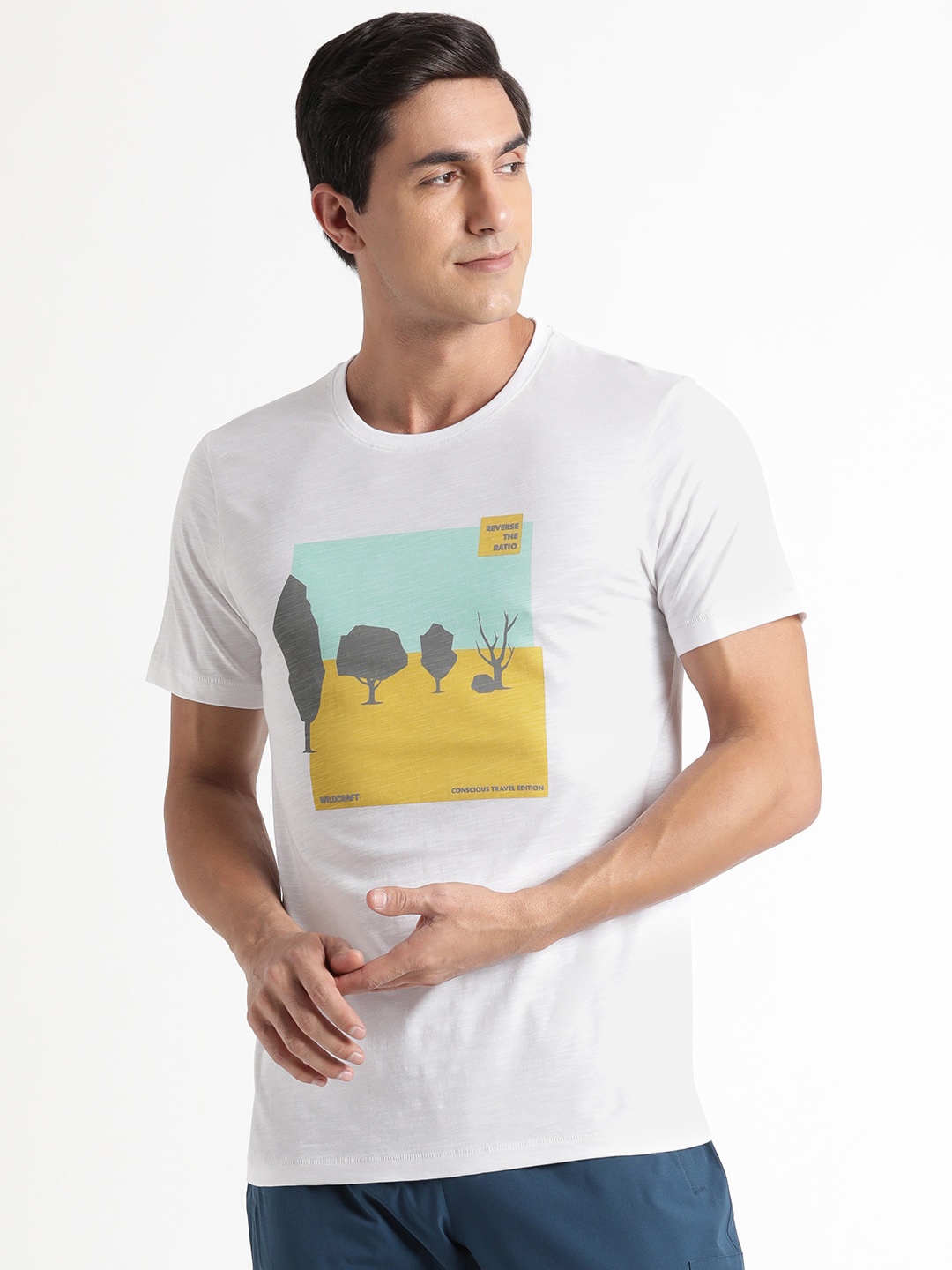 

Wildcraft Graphic Printed Cotton T-shirt, White