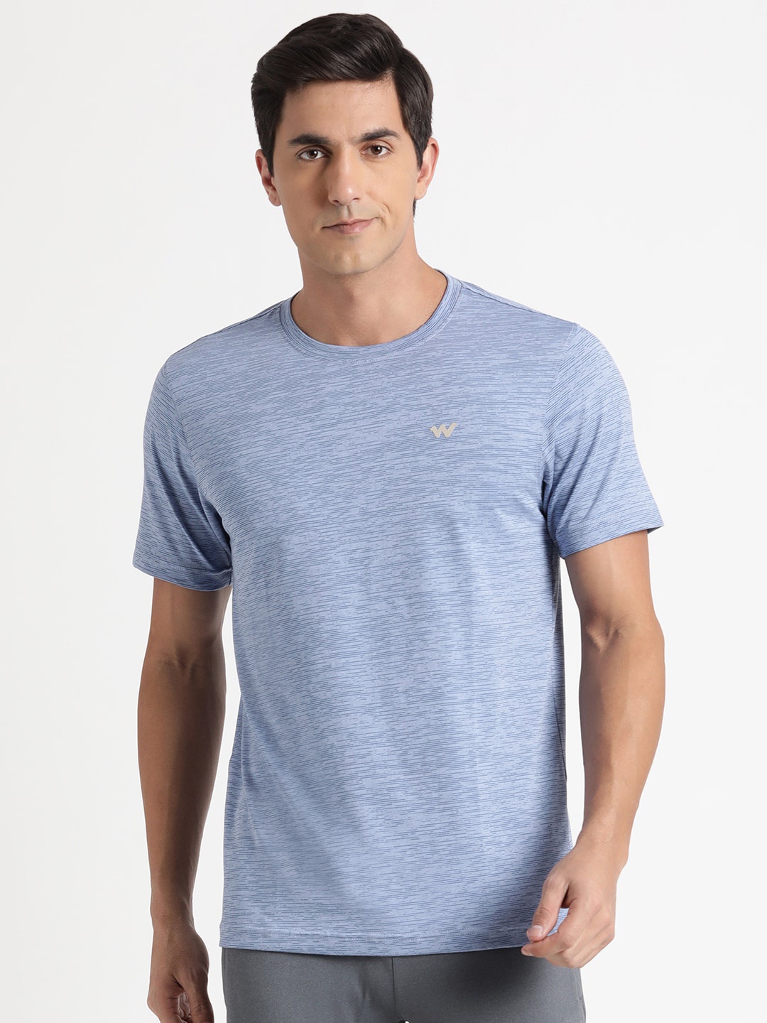 

Wildcraft Self Design Round Neck Rapid-Dry T-shirt, Blue