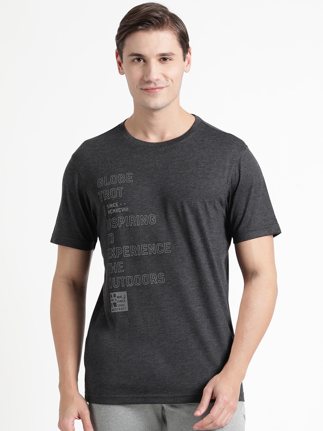 

Wildcraft Typography Printed Rapid-Dry T-shirt, Charcoal