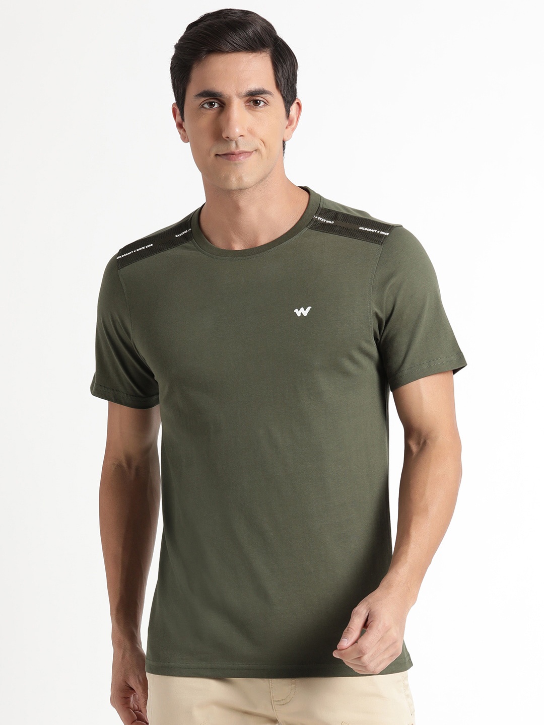

Wildcraft Round Neck Rapid-Dry Cotton T-shirt, Olive